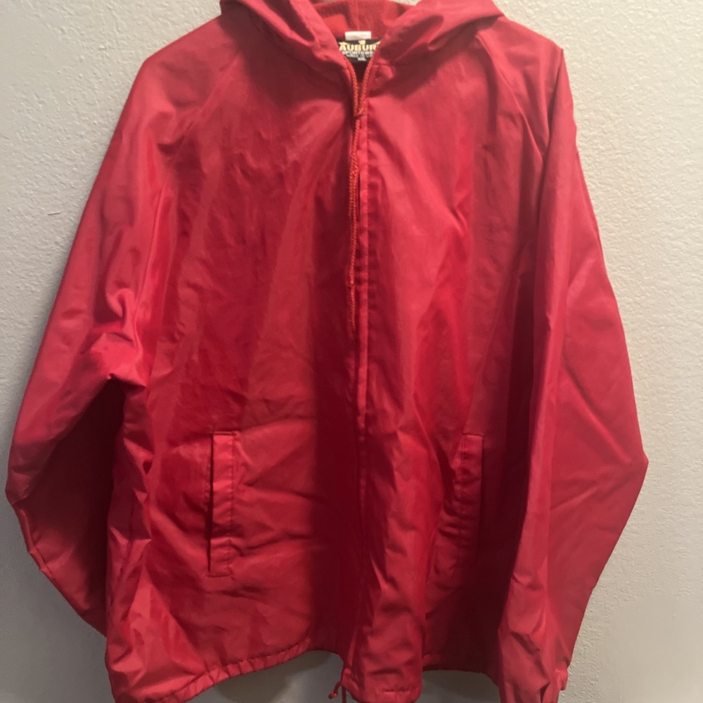 Vintage Auburn‎ Sportswear Spoon River Track Jacket Red Windbreaker Mens XXL USA